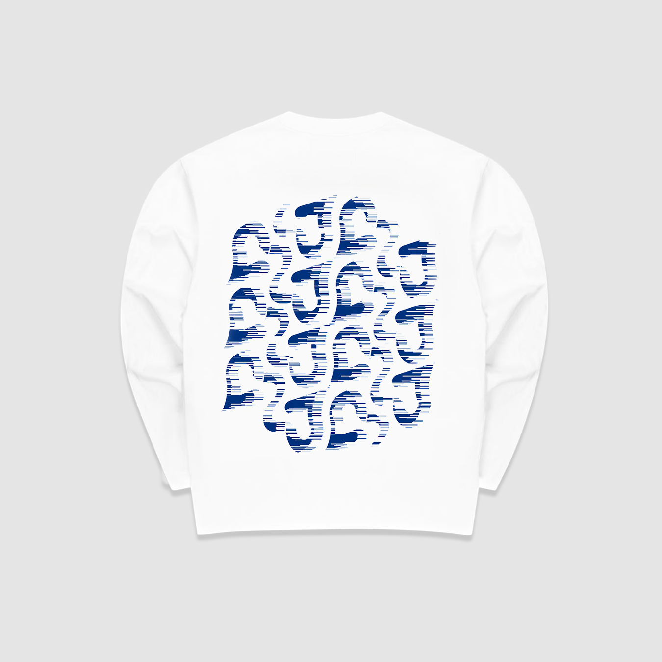 T'inquiète Antwerp longsleeve wit met blauwe hartjes op de rug